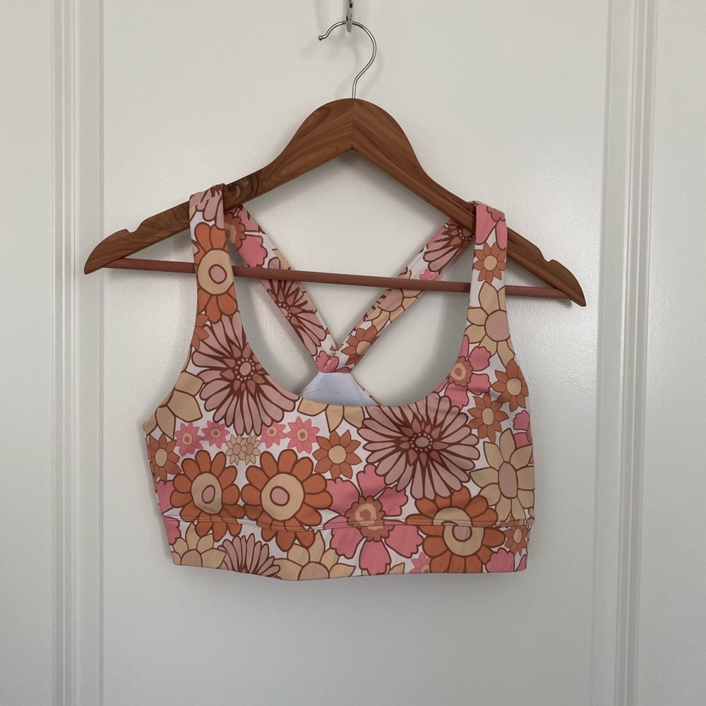 Kavala Collective Flower Power Sports Bra Coral L
